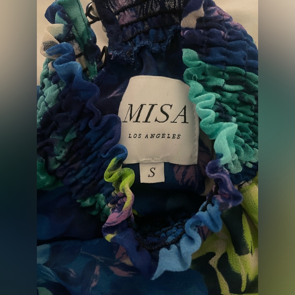 MISA Los Angeles Rania Dress In Blue Maxi - Picture 5 of 13